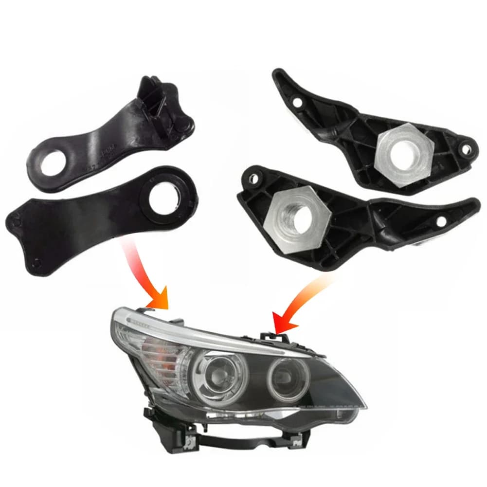 Repair Kit for Front Headlights BMW Series 5 E60 E61, Fixing Clip 63126949634 63126949633 63126941478 63126942478