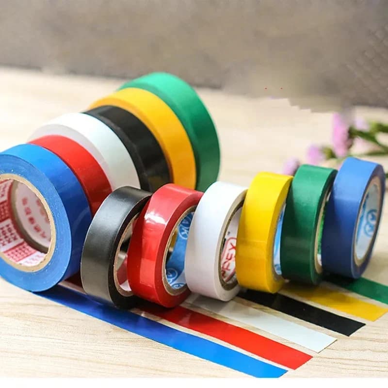 Nastro elettrico colorato PVC Resistente all'usura Ritardante di fiamma Isolante senza piombo Impermeabile Elettricista Bianco Nero Rosso Blu Verde