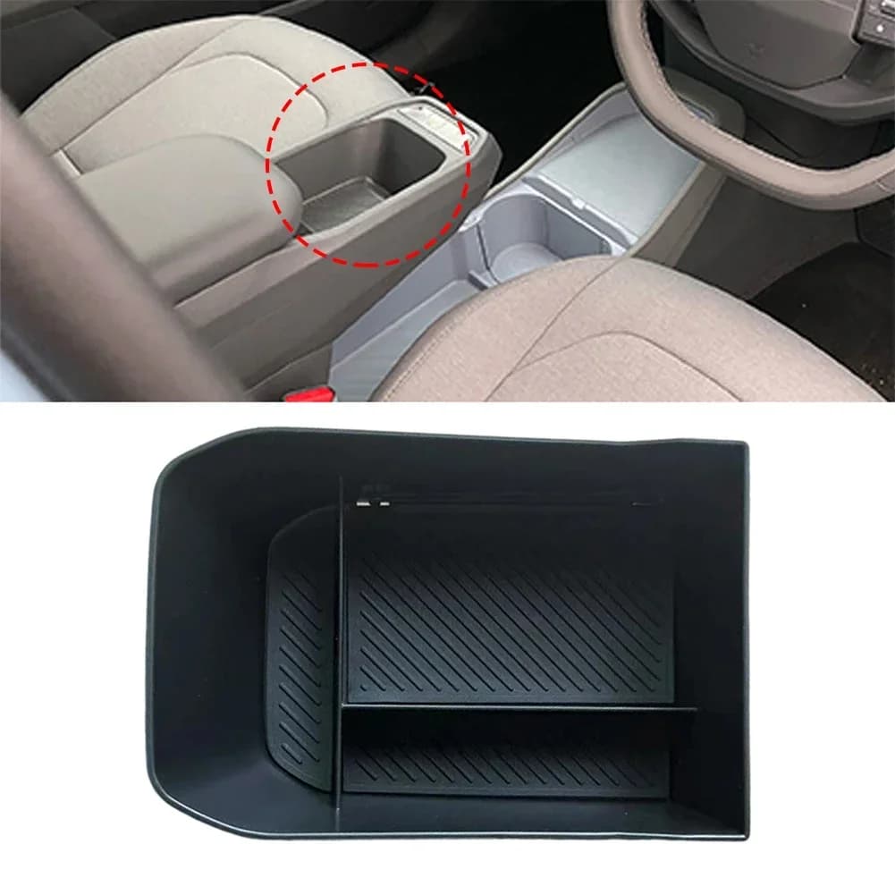 1x vassoio contenitore organizzatore scatola portaoggetti anteriore bracciolo console centrale per parte di ricambio per auto Kia EV3