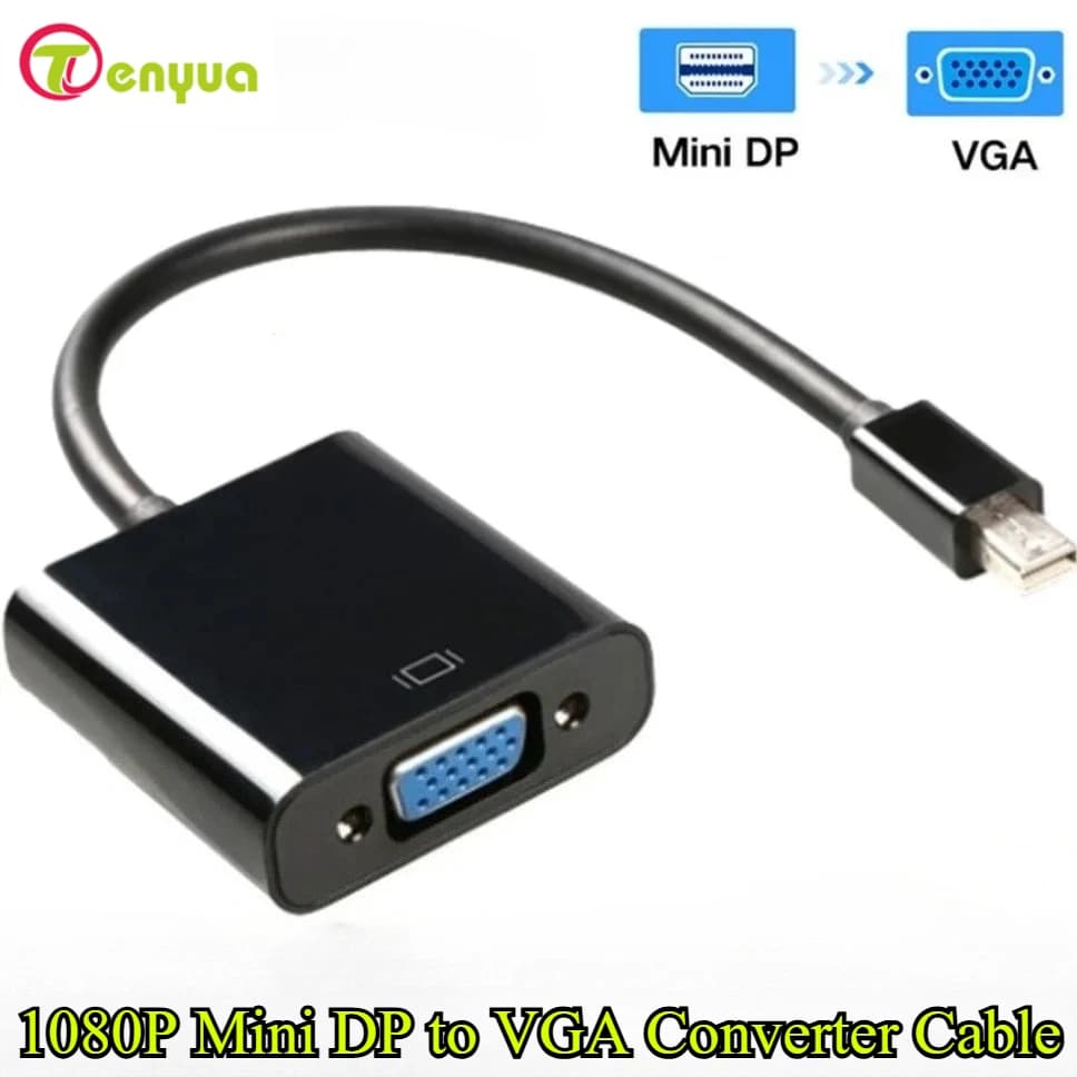 Cavo convertitore Mini DP a VGA 1080P Thunderbolt Mini DisplayPort maschio a VGA femmina Adattatore per Apple Laptop PC Proiettore HDTV