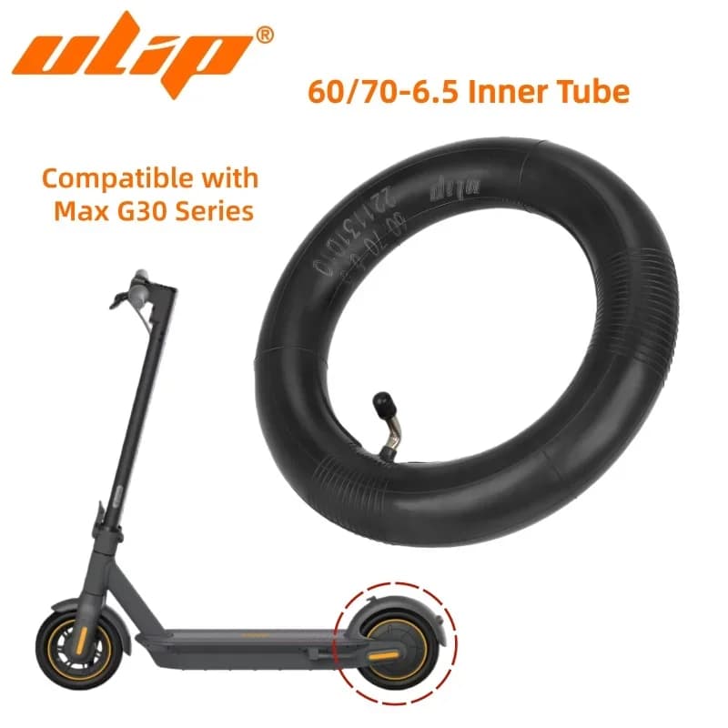 Camera d'aria Ulip 60/70-6.5 con 90 ° Valvola Esterna per Monopattino Elettrico Segway Ninebot Max G30 G30D G30LP, Ricambio per Pneumatico da 10 Pollici