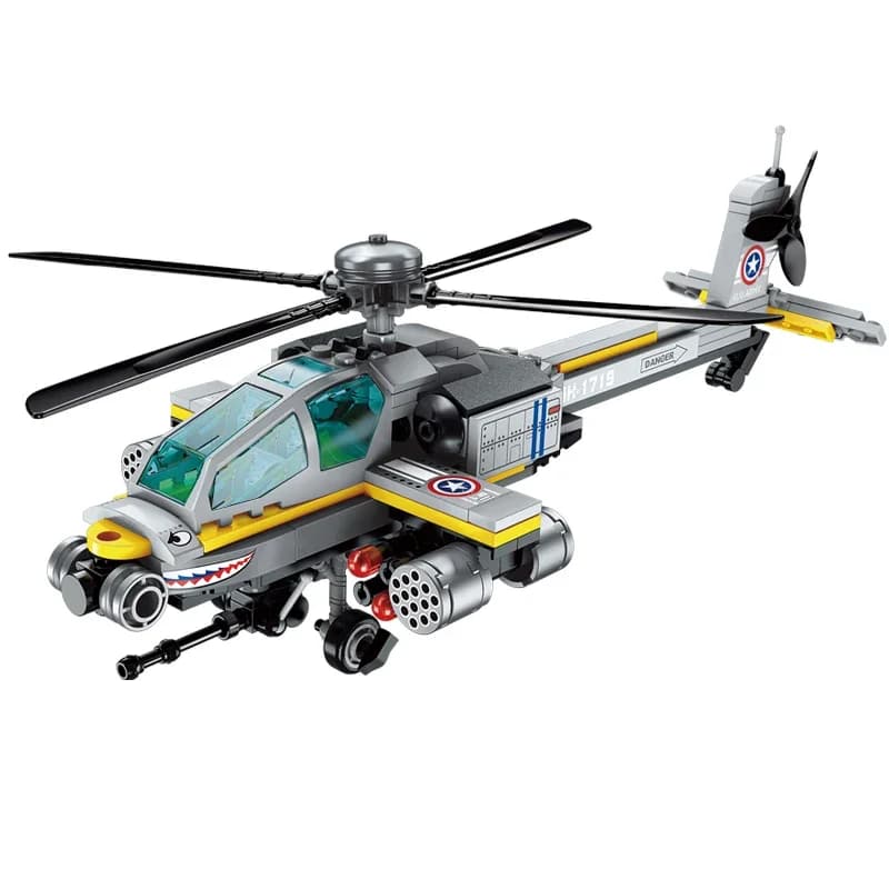Enlighten Building Block Military Battle Army Sea Force Apache Raid 3 Figures 280pcs Educational Bricks -No Box