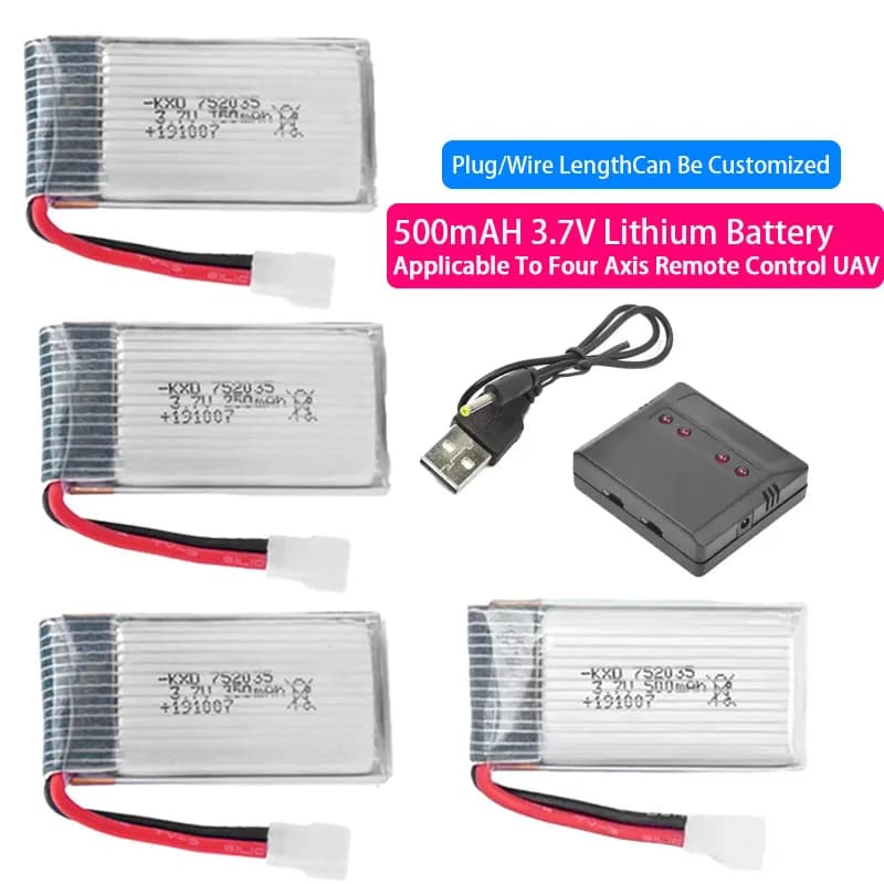 RC Aircraft Batteries 3.7V 500mAh 350mAh 250mAh 160mAh For RC SU57 Mige530 FX620 FX820 F22 Rechargeable Lithium Ion Batteries