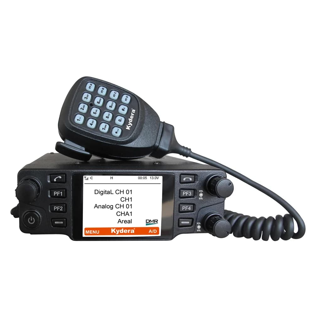 Kydera DMR Walkie Talkie da 200 miglia e radio mobile digitale con ricetrasmettitore radio GPS CDM-550H Hf