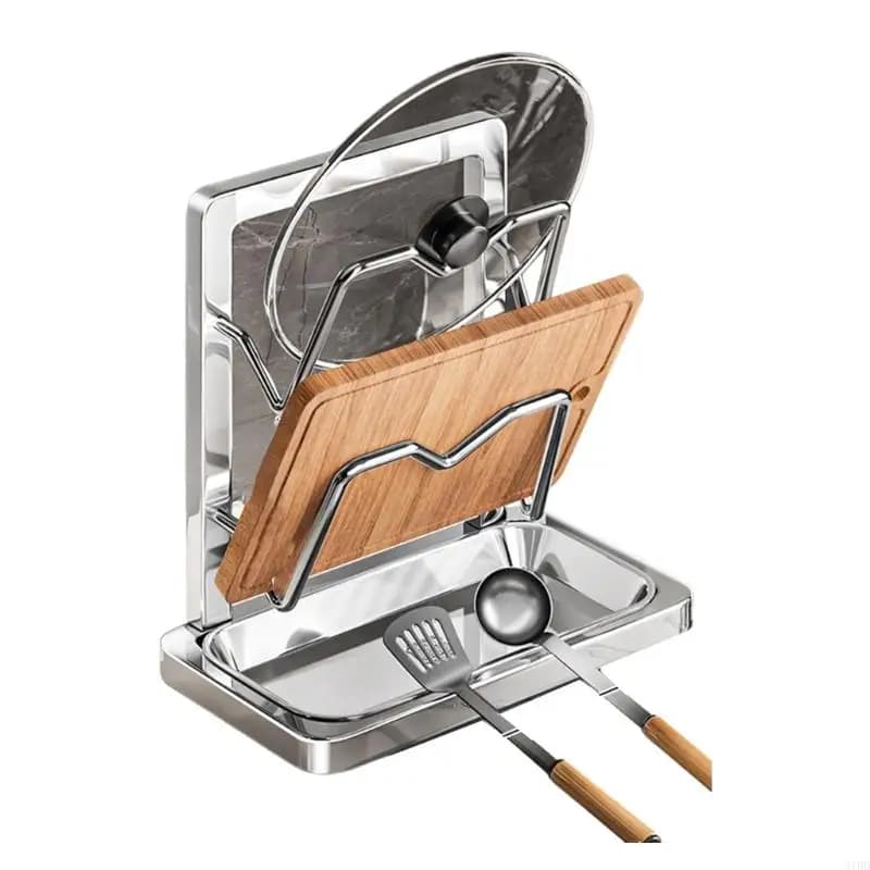 Cover holder for pan, for cutting, stainless steel pan cover