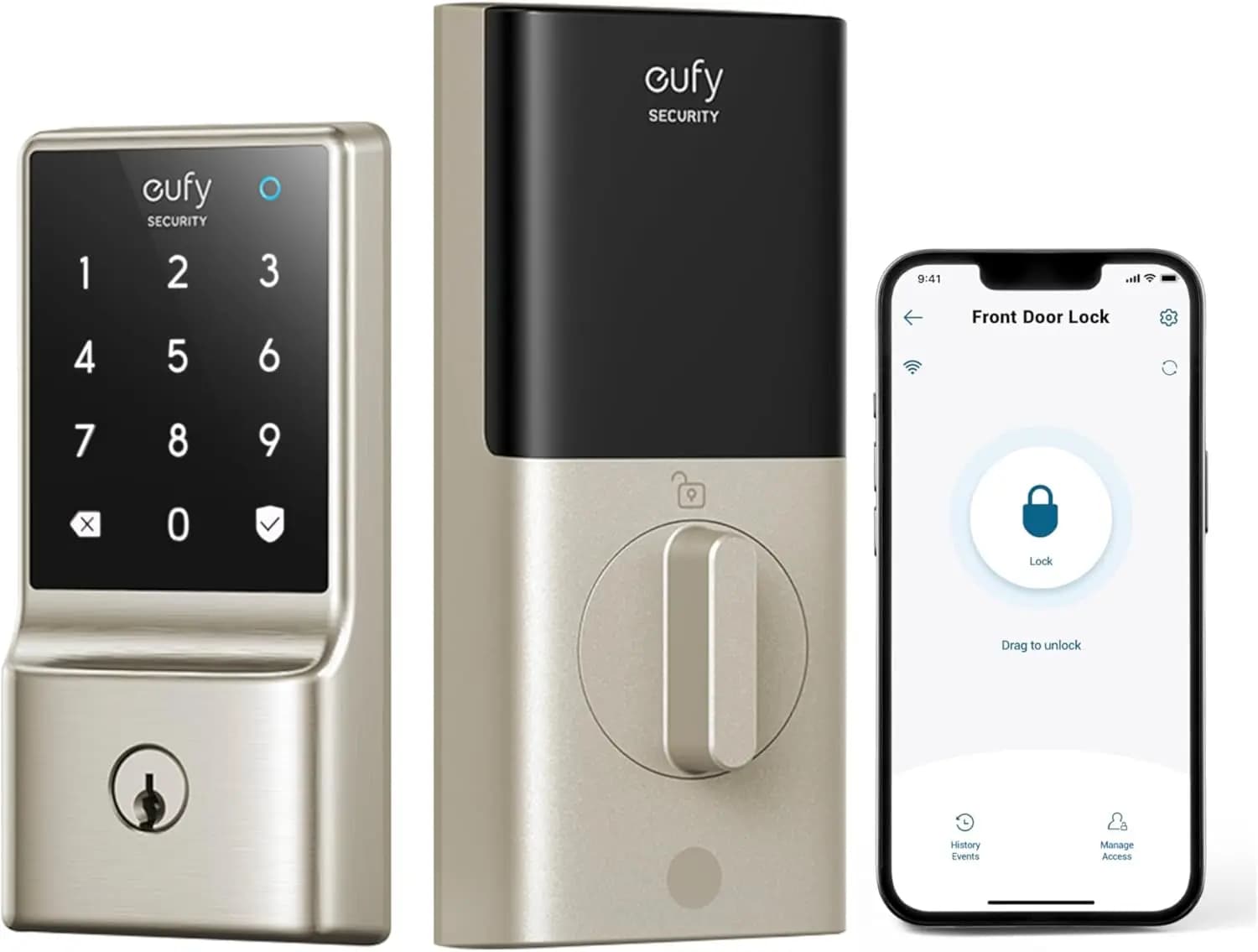Serratura Intelligente WiFi con Accesso Senza Chiave, Tastiera Touch Screen, Controllo App, Facile Installazione per Porta d'Ingresso