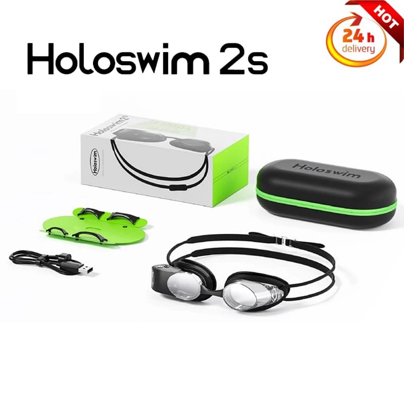Holoswim 2S Smart AR Occhiali Localizzatore di nuoto subacqueo portatile Localizzatore di fitness integrato Occhiali da nuoto OLED trasparenti