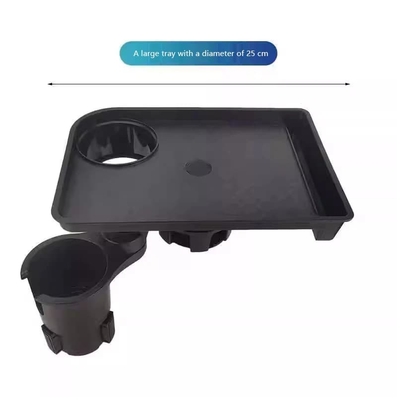 Car Glass Tray With Double Door Glasses Dining Table Tray For Food Adjustable Portable Beverages