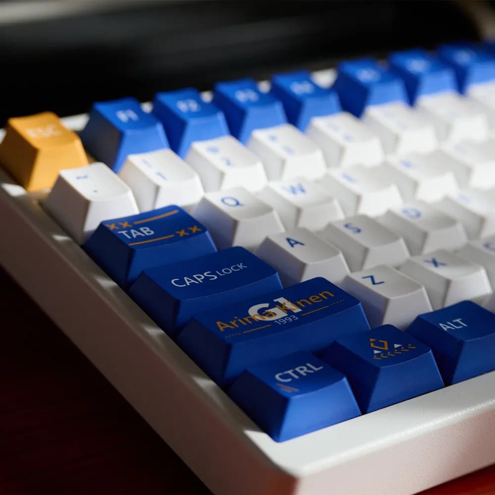 Set of 142 keys Tokai Frame in PBT with sublimation printing, Cherry profile, ISO/ANSI layout, 1.5 mm thickness for mechanical keyboard