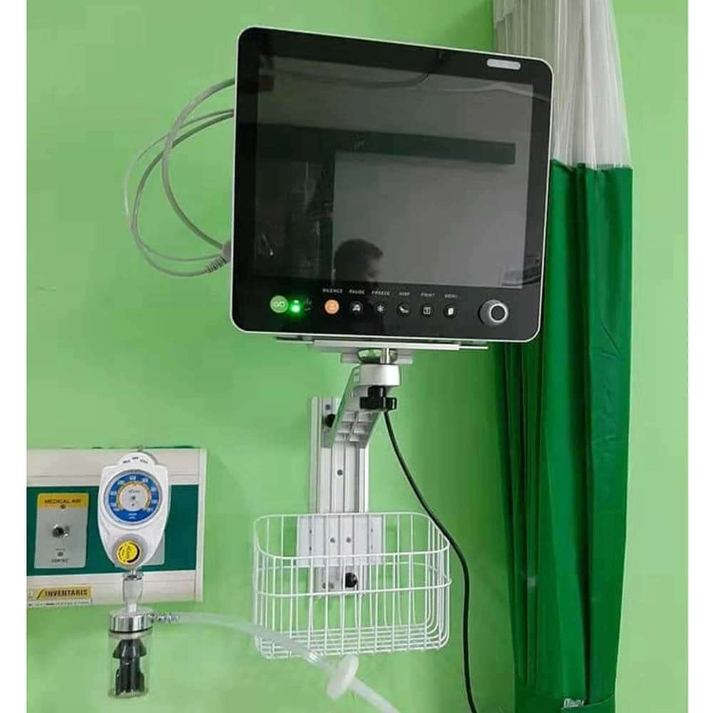 Support for wall mounting/support for monitor Wall bracket with S Stent arm Aluminum wall mounting bracket for patient monitor IMEC IPM