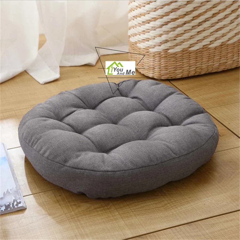 45x45cm Round Cushion in Cotton and Linen, Yoga Mat, Tatami, Window Chair Bearing, Home Decoration