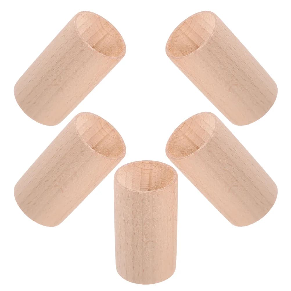 Set of 5 Car Diffusers with Wood Base, Deodorant for Environments with Essential Oils for Home, Office, Yoga and Bathroom