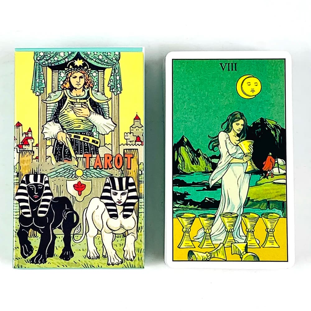 Tarot Cards A 78 Deck Oracle English Visions Prediction Divination Edition Borad Playing Games,Halloween and Christmas Games