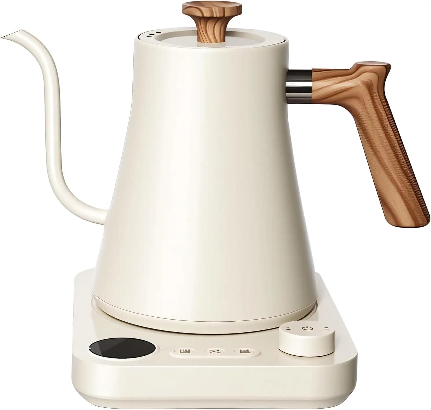 Gooseneck Electric Kettle with Temperature Control, 0.9L Pour Over Coffee Kettle, 1200W Fast Boil, Stainless Steel Interior,