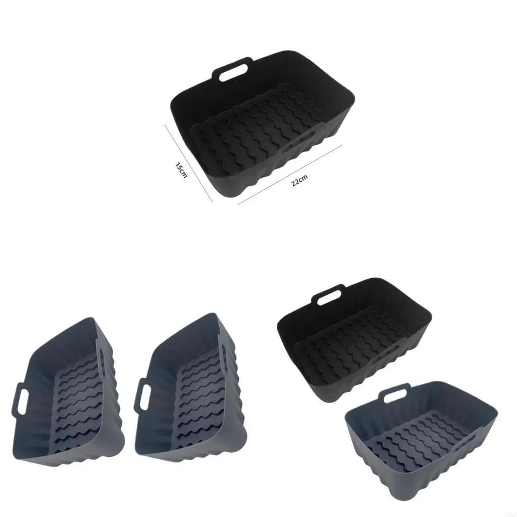 F92F Teglia da forno riutilizzabile per friggitrice per pizza, pollo fritto, stampo in silicone per stampi da forno