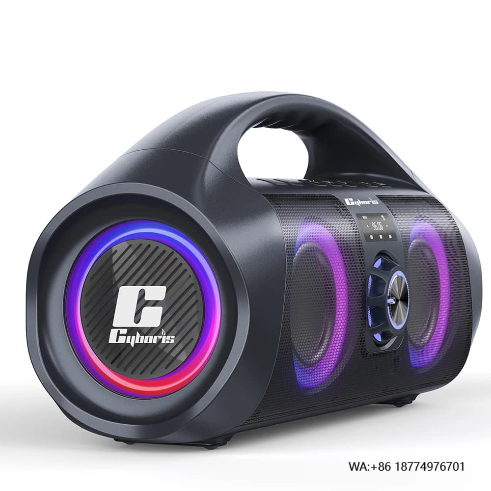Macchina per karaoke da 120 W con due microfoni wireless, altoparlanti portatili Blue Tooth Woofer profondo impermeabile IPX7 impermeabile