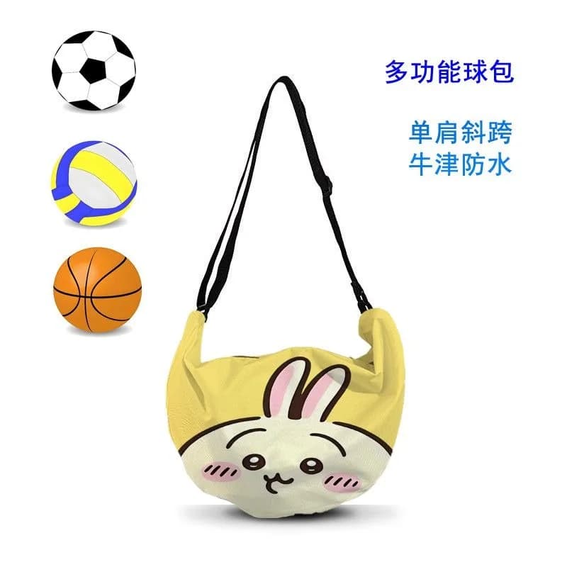 Nuova borsa da basket impermeabile Chiikawa, borsa a tracolla singola multifunzionale per calcio e pallavolo