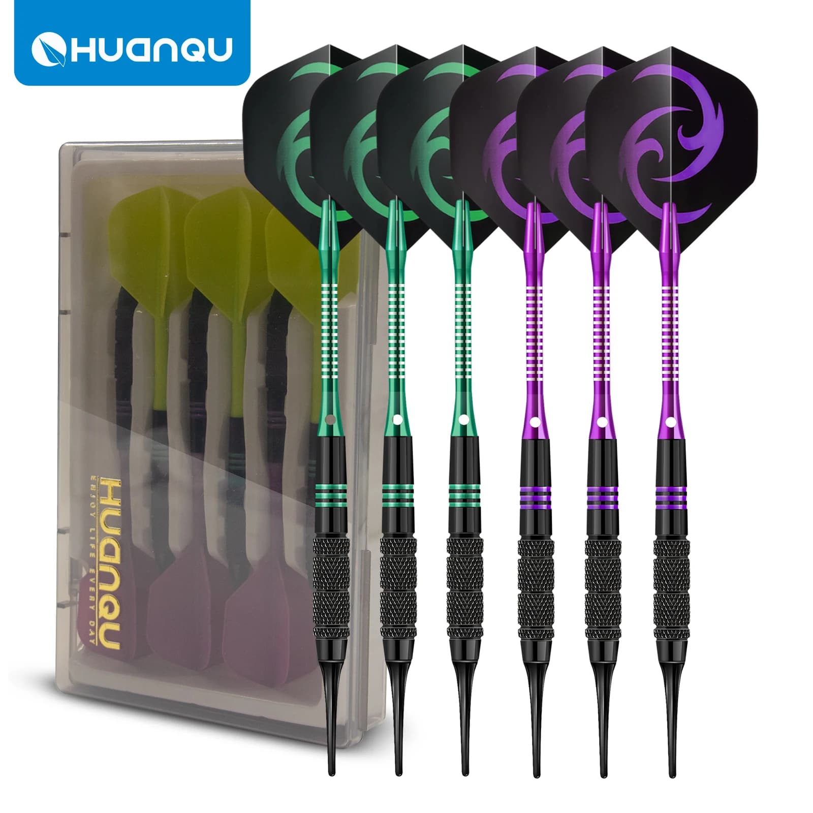 Set di freccette in ferro da 15 g, freccette sicure con punta morbida, freccette integrate con aste extra, ali e punte sostituibili, adatte per competizioni, allenamento, uso domestico, giochi da bar, accessori per freccette, adatte per principianti e giocatori esperti