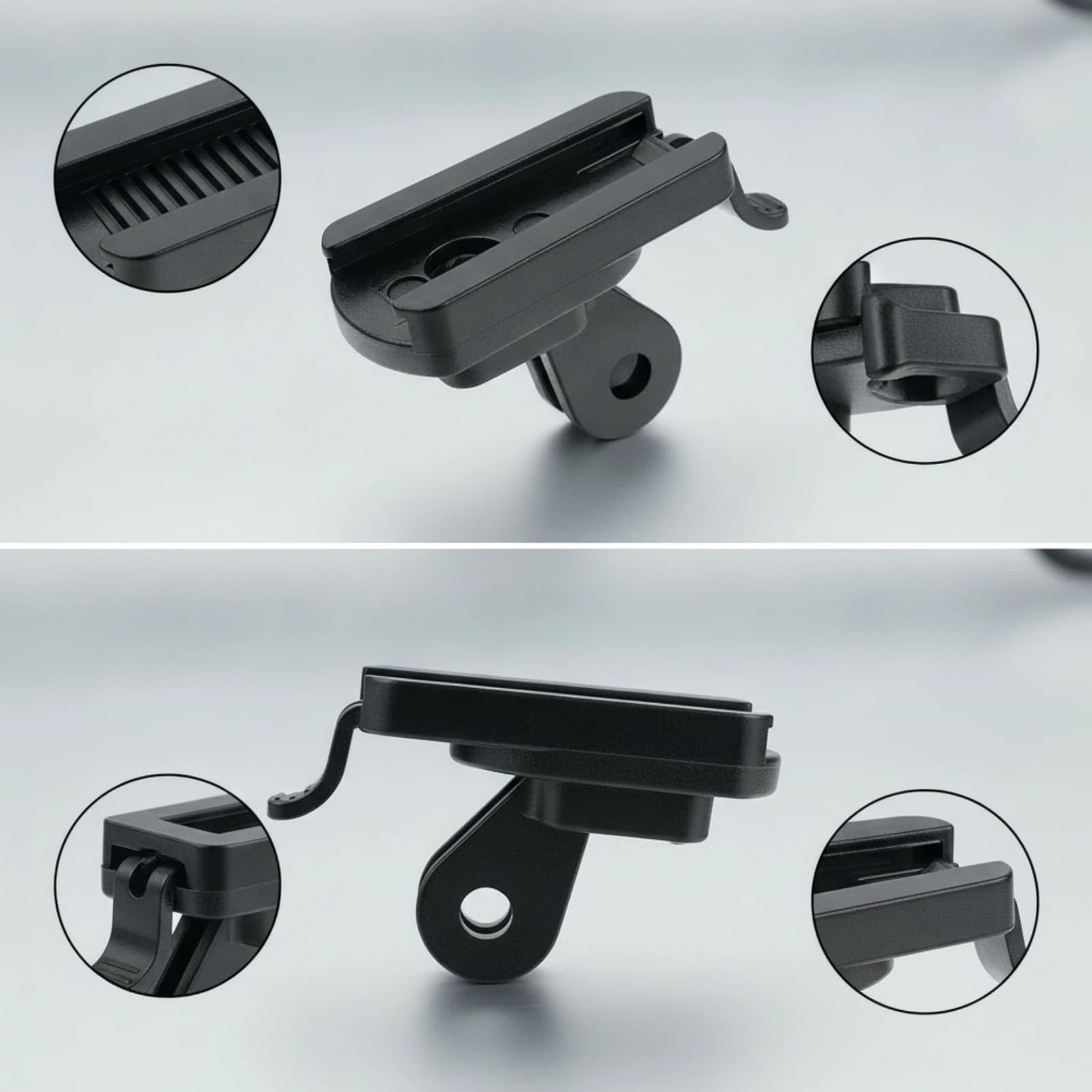 Front Light Mount with Action Camera Interface Compact Bike Light Mount Long-Lasting Lightweight for Cyclists, Road Cycling