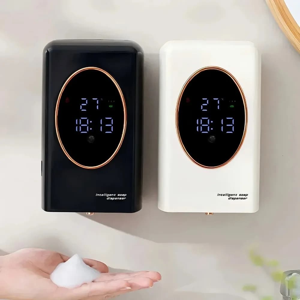 Dispenser automatico di sapone Dispenser di sapone in schiuma touchless con rilevamento intelligente da 480 ml Ricarica USB montato a parete per bagno e cucina