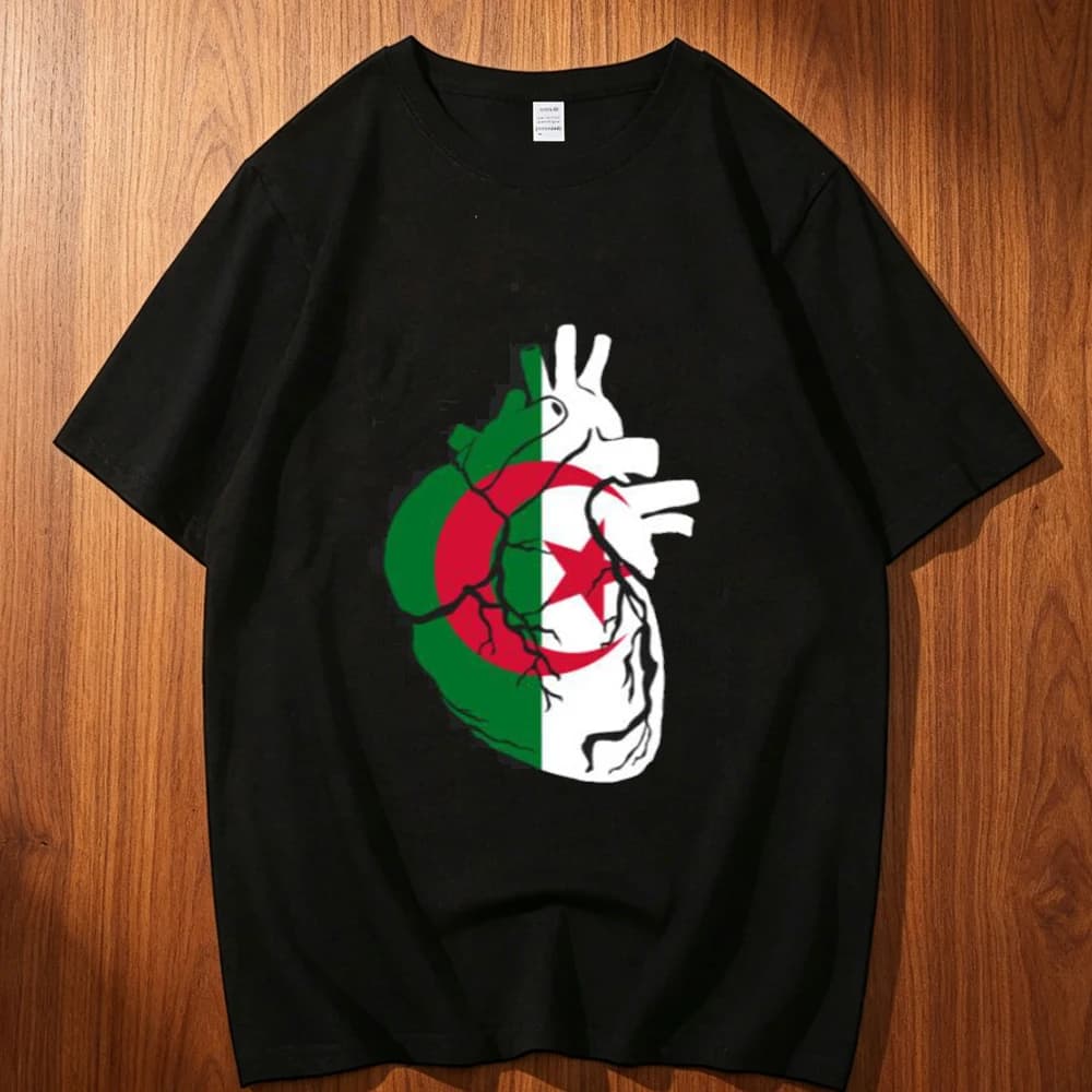 Algeria Cotton Top Tees Teen Korean Clothes Y2k Comfortable Pastel T-shirt Colorful Anime Women Classic Punk Grunge cotton teen