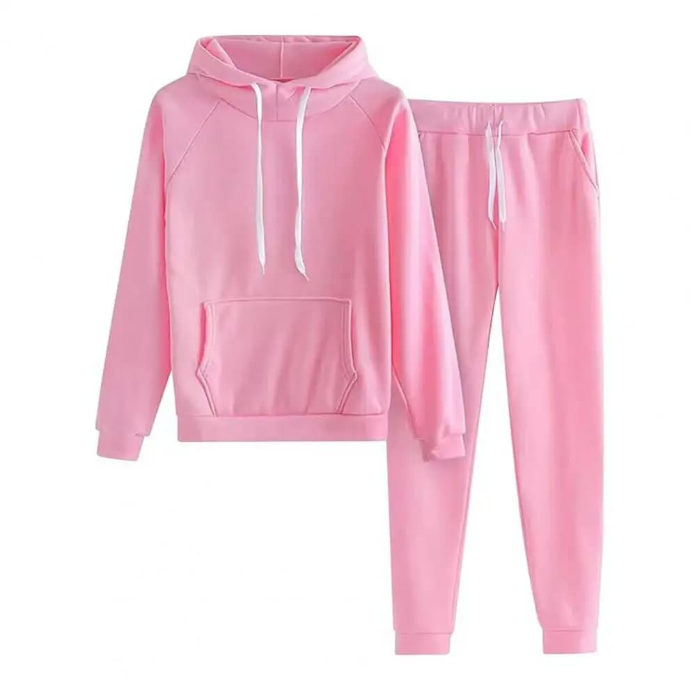 Tuta da Donna Primavera 2026, Set Felpa e Pantaloni in Peluche, Maniche Lunghe, Top Spesso, Pantaloni con Caviglia Elasticizzata, Outfit Invernale con Felpa 80%