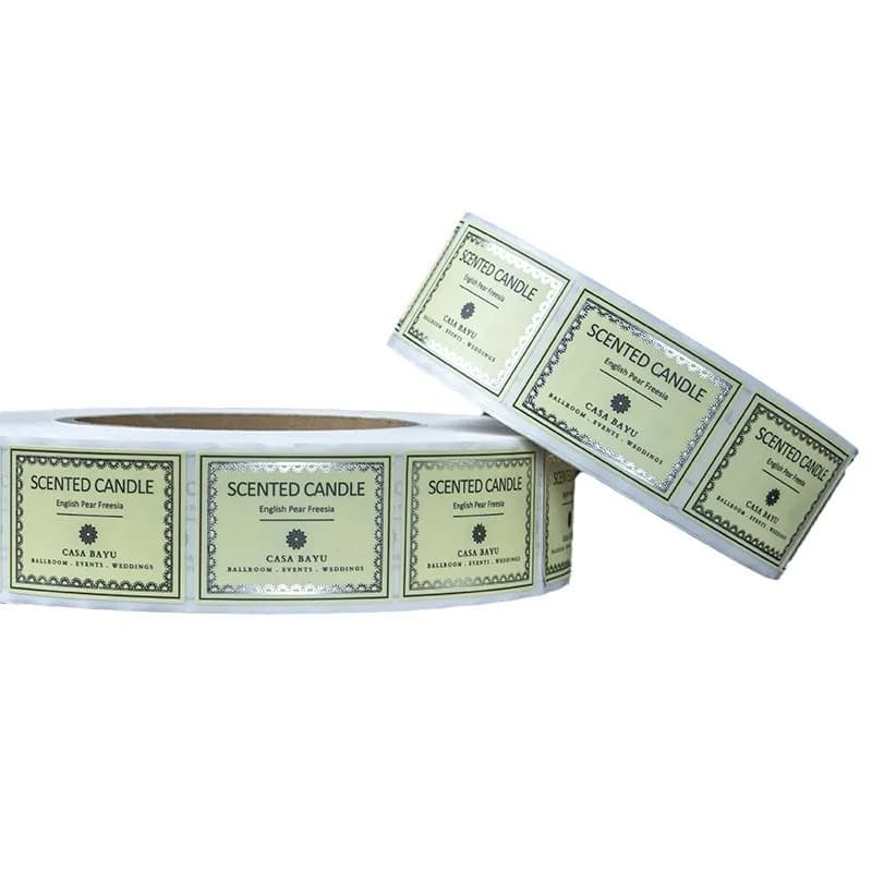 Etichette Adesive Personalizzate per Contenitori di Candele, Diverse Fragranze, Stampa a Colori, Autoadesive, Resistenti al Calore