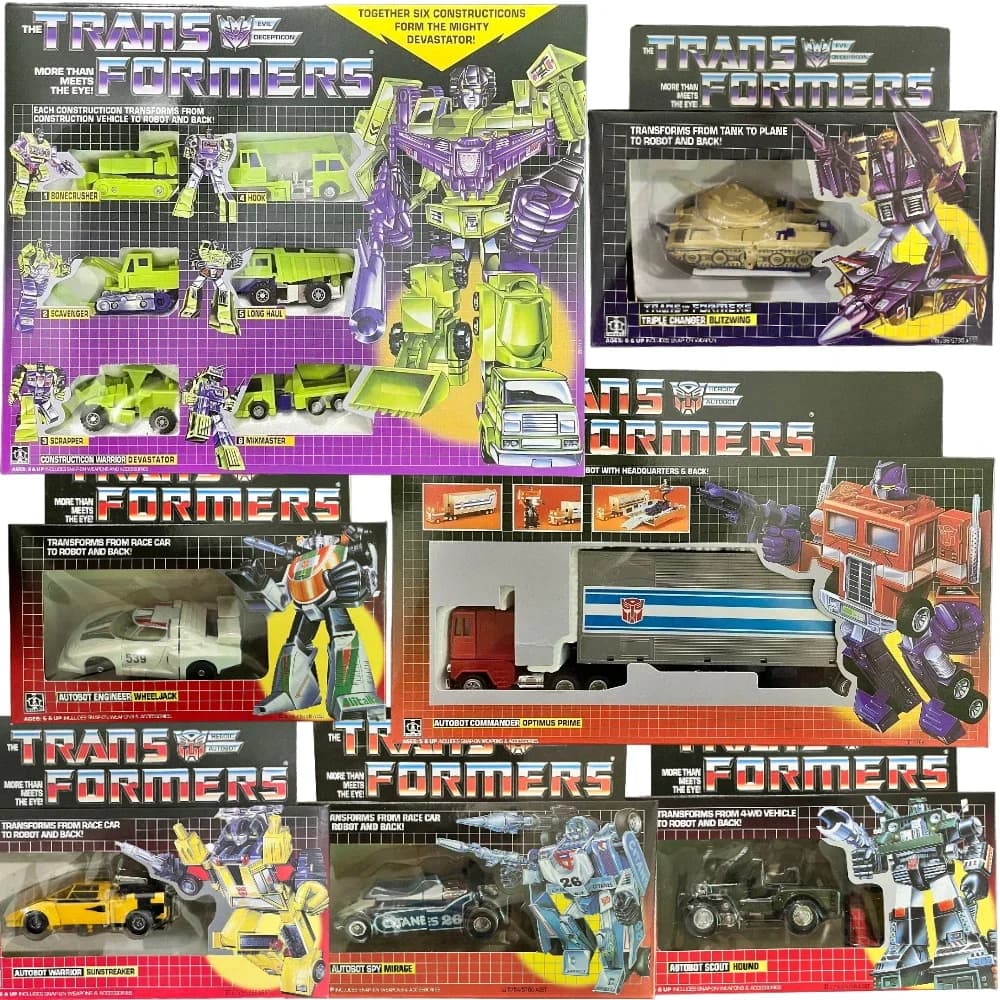 Transformetion G1 Ristampa KO OP prime Menasor Wheeljack Hound Mirage Prowl Sunstreaker Action Figure Toy Collezione regalo