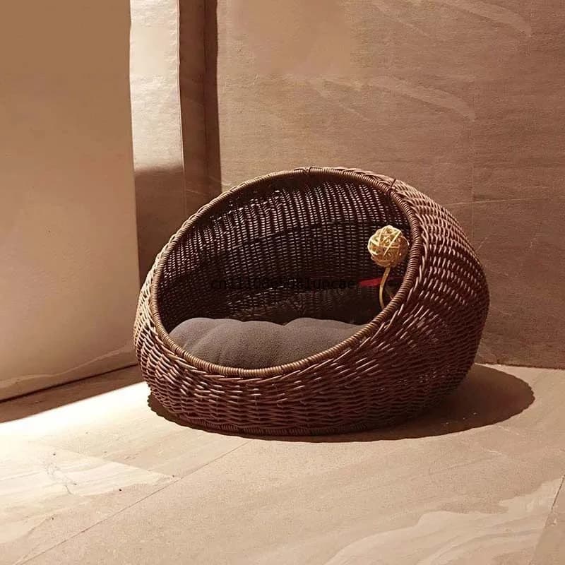 Cat Litter Universal Summer Rattan Cat Villa Cat House Kitten Removable and Washable Internet Celebrity House Summer