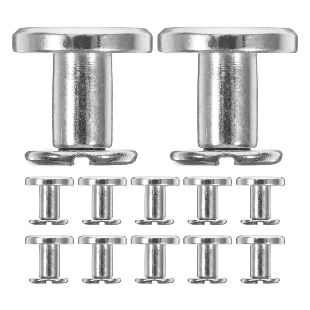 12 Pieces Screws for Binding Manual in Zinc Alloy, Chicago Rivets to Head Wallets, Squares, Fai-da-Te Projects and Scrapbooking