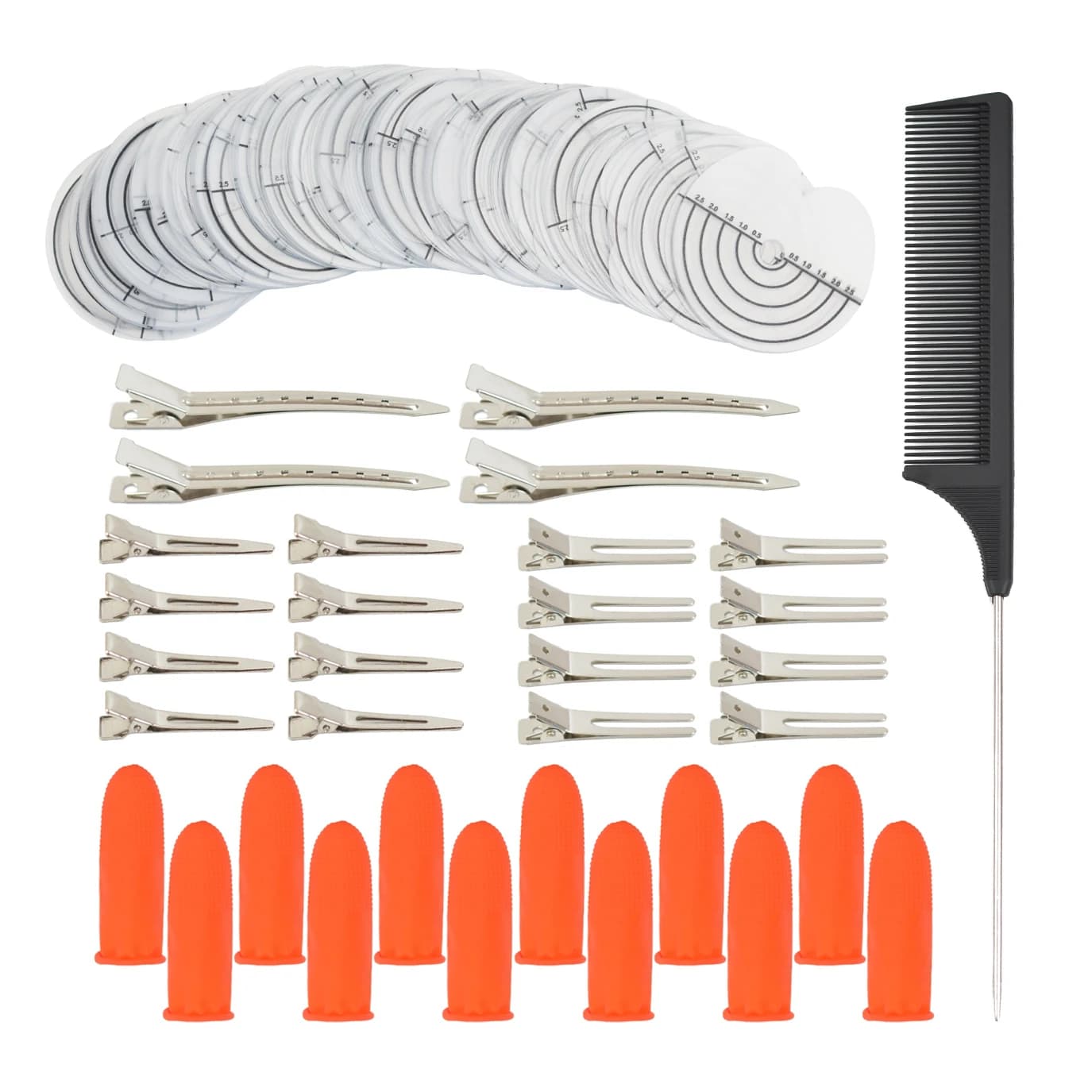 150 Pezzi Protezioni Termiche, Copridita in Silicone, Clip per Sezionare i Capelli, Pettine a Coda per Extension