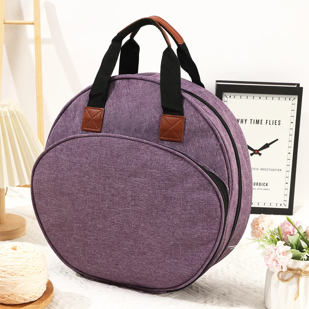 Cross Stitch Tool Storage Bag Large Capacity Embroidery Set Sewing Supplies Organizer Bag Multiple Pocket Multi-Purpose Tote Bag