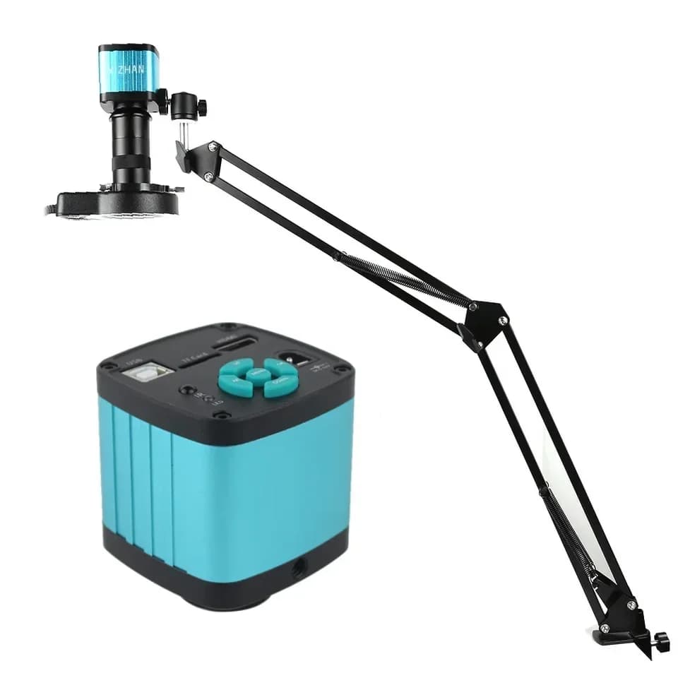 Microscopio digitale elettronico 4K Interfaccia USB Microscopio con obiettivo 150X Supporto flessibile per strumenti di ispezione PCB per smartphone