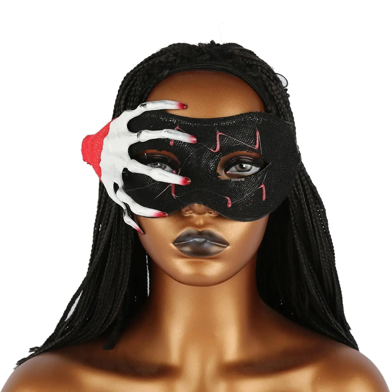 Maschera per travestimento a mano scheletro Copertura per il viso Maschera di Halloween Steampunk per Halloween