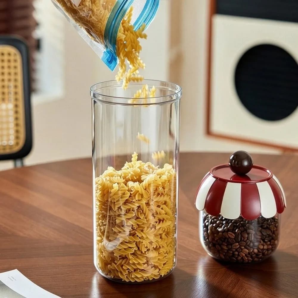 Plastic Grain Storage Box Transparent Moisture-Proof Spaghetti Storage Container Large Capacity Sealed Food Storage Container