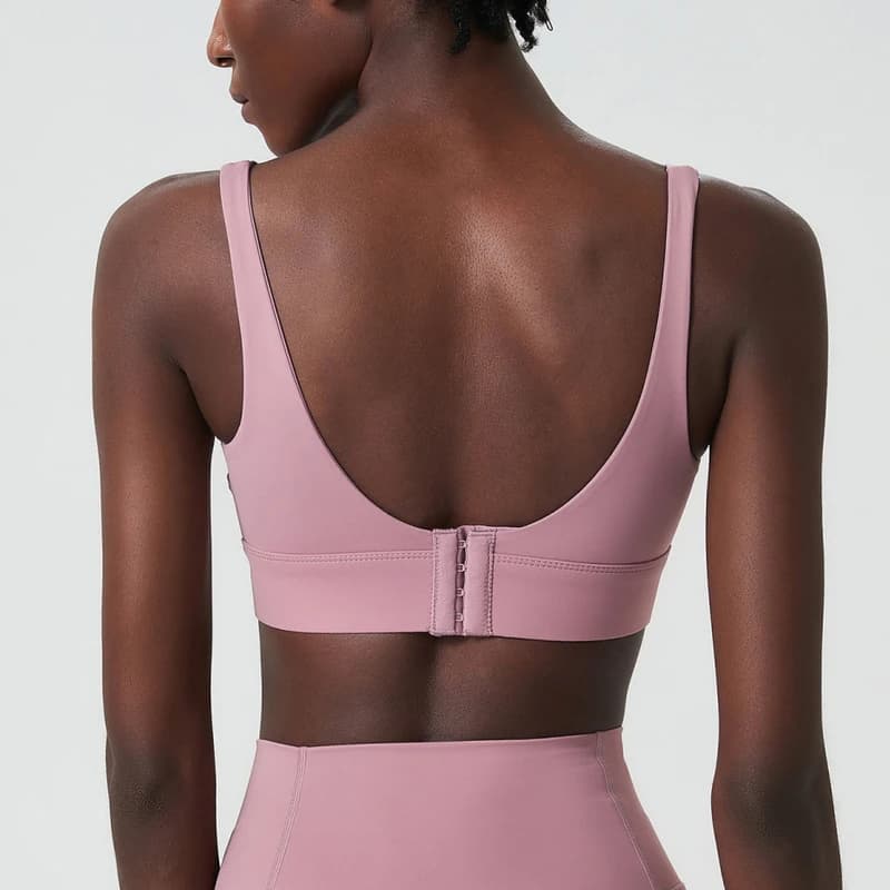 High Impact Fitness Yoga Bra from Women's Solid Color Sexy Back Inner Sports Adjustable Top Gym Breathable Running with Bearings Cesht