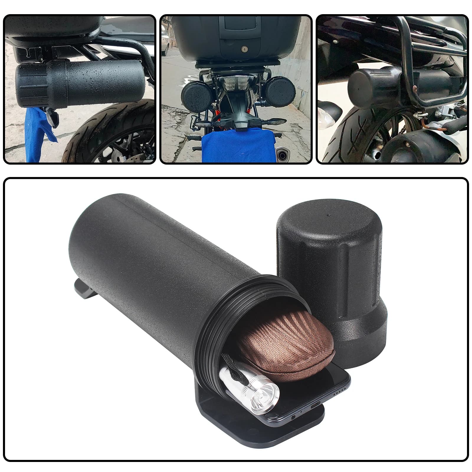 Grande universale fuoristrada Motos Accessori moto Tubo per attrezzi impermeabile Guanti Scatola di immagazzinaggio impermeabile per Kawasaki Honda BMW