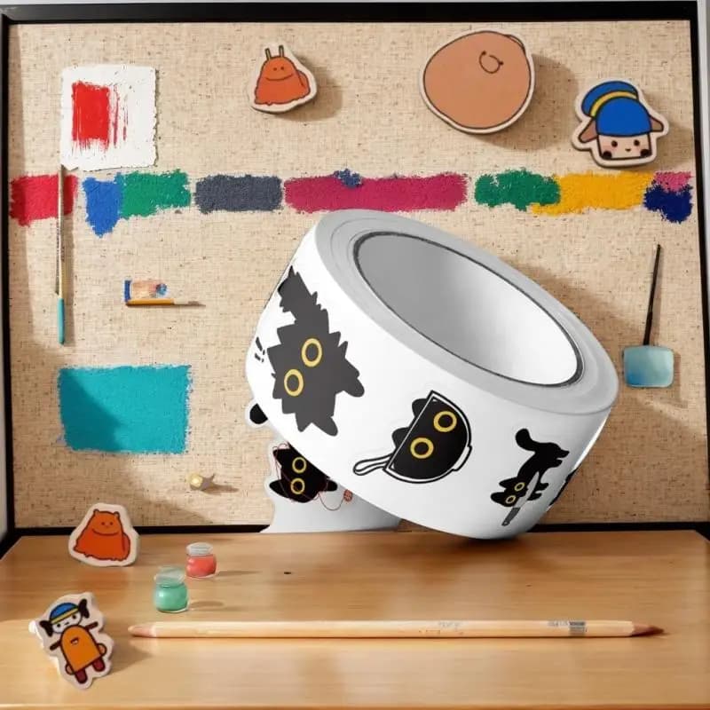 500 pezzi adesivi simpatico gatto nero adesivi graffiti creativi fai da te telefono bottiglia d'acqua decalcomanie per bagagli adesivi per decorazioni ricompensa per bambini