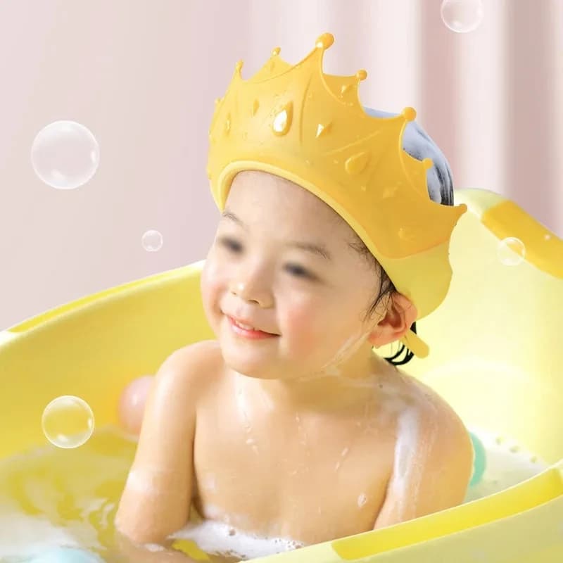 Kids Hat Shower Head Waterproof Shampoo for Kids Shower Baby Protect Your Ear Eyes Girl Boy Crown Bathroom In Silicone Adjustable