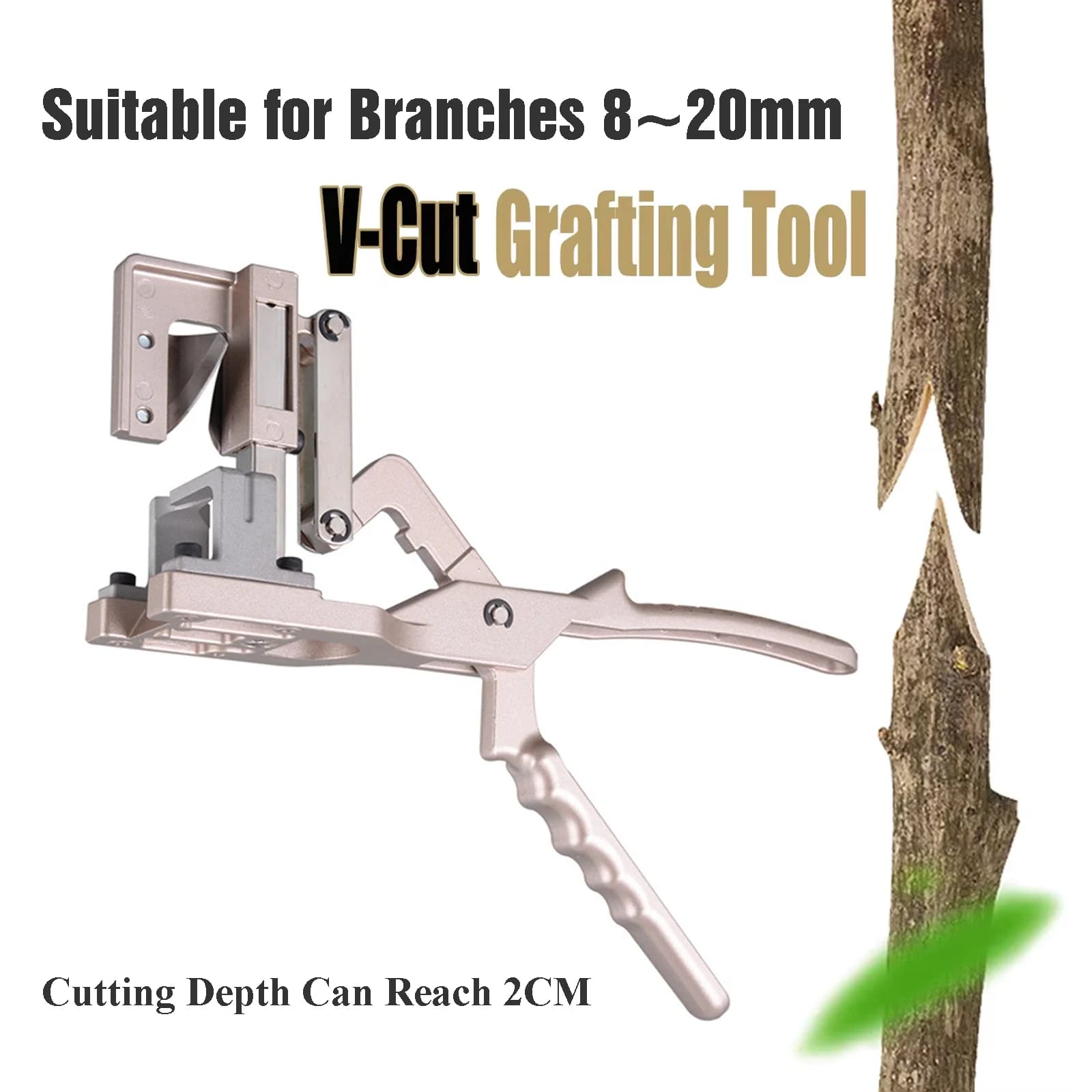 V-power scissors for grafting, Fruit tree shears, Vivary tool, Cut depth 2.5 cm
