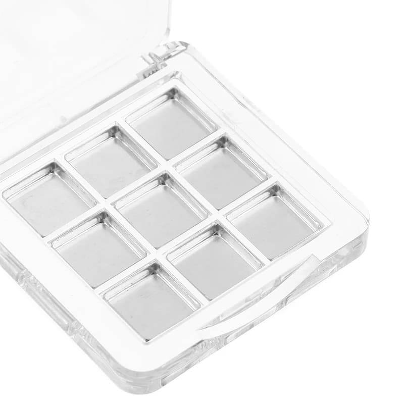 Empty case for eye shadows, eye makeup palette, makeup for beginners, DIY umbrella tool, 9 grid dish for women and girls