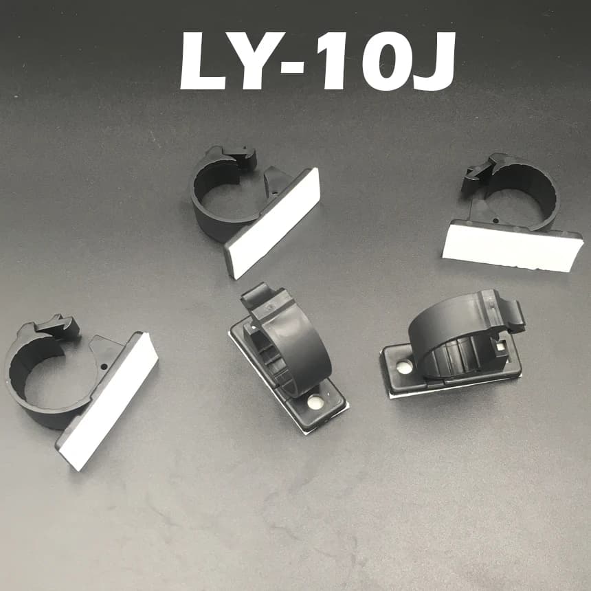 25 pz LY-10J 14mm Diametro Autoadesivo Regolabile Fisso Vite di Montaggio Base Staffa Supporto di Gestione del Cavo Cablaggio Morsetto cavo clip