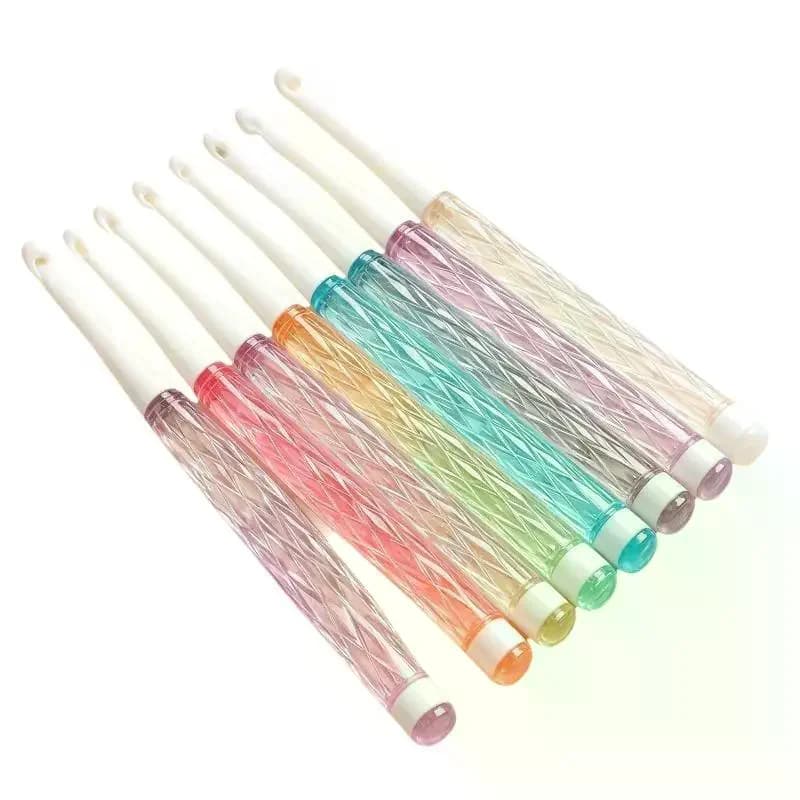 1/8Pcs Color Crochet Hook Kit Ergonomic For Beginner DIY Sweater Knitting Tool