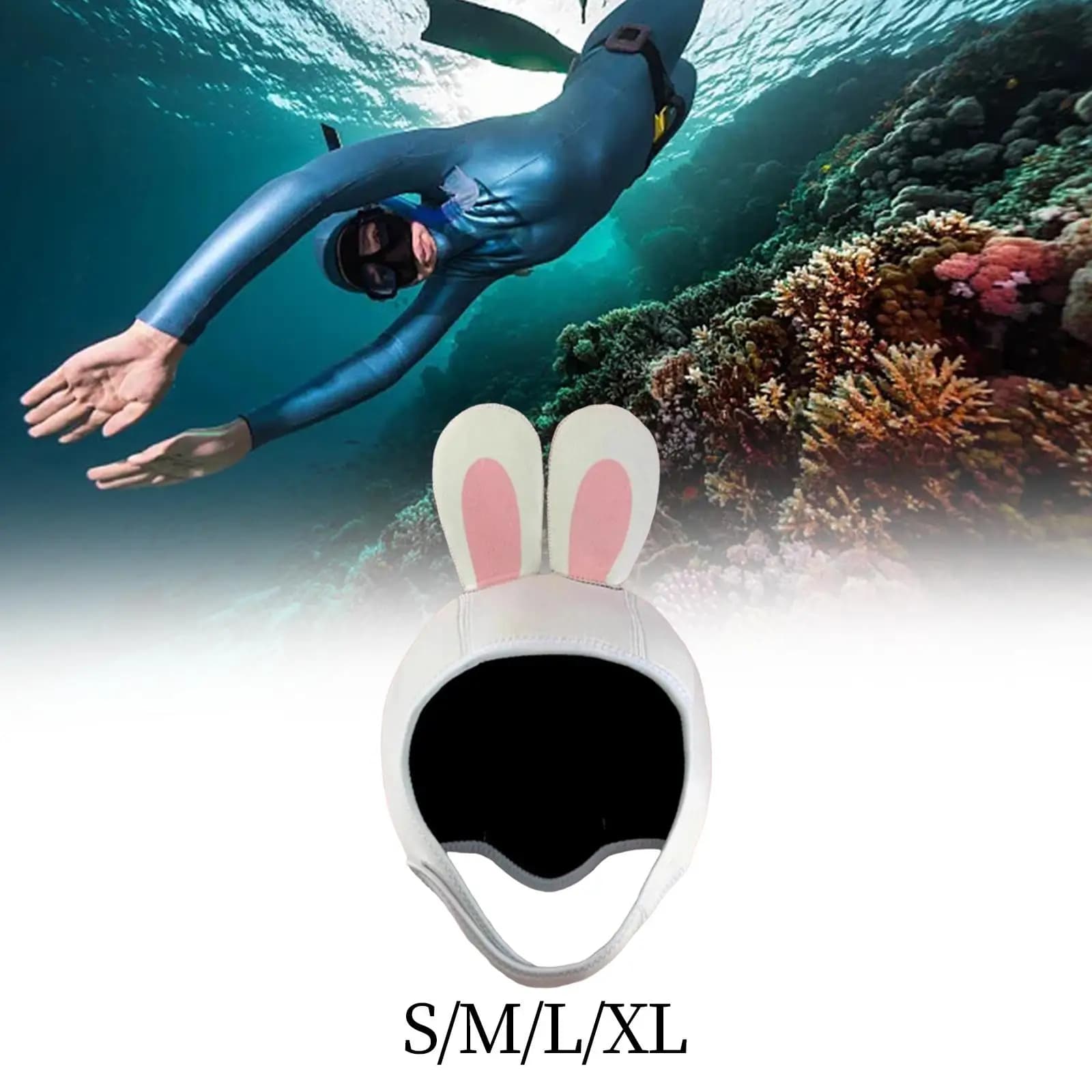 Cuffia per cappuccio per immersioni subacquee in cartone animato da 3 mm in neoprene caldo per il nuoto in canoa