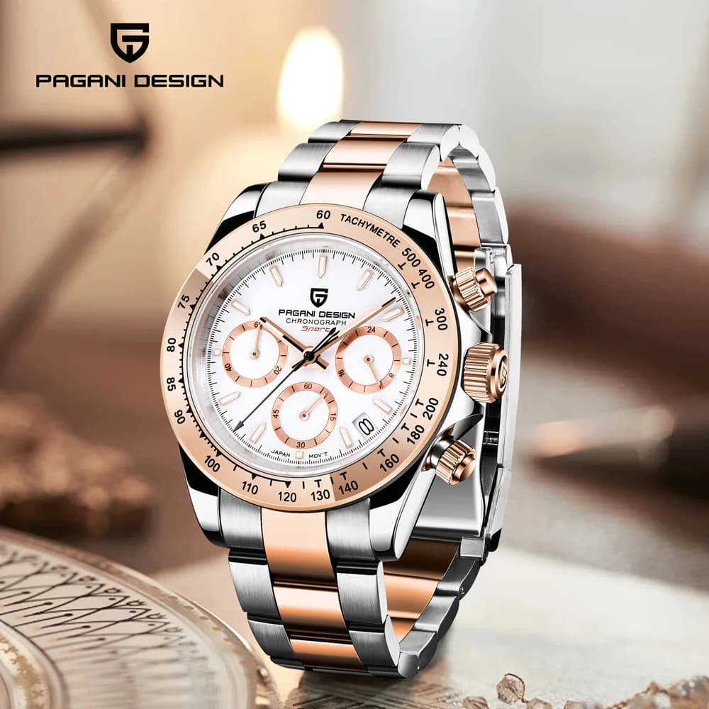 PAGANI DESIGN 2026 Nuovo Orologio Cronografo di Lusso al Quarzo per Uomo, Movimento Giapponese VK63, Impermeabile 100m, Orologio Automatico in Acciaio Inossidabile