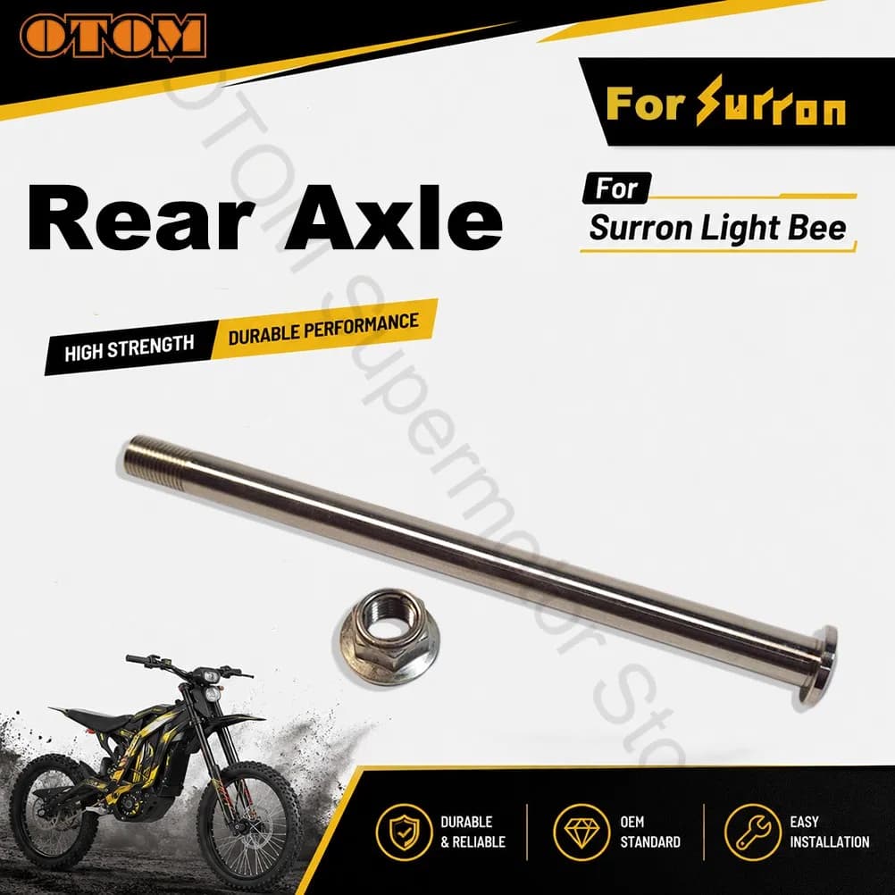 For Surron Light Bee Motorcycle Rear Axle With Nut Wheel Hub Shaft Sur Ron X S Electric Off-road Dirt Bikes Motocross Stock Part