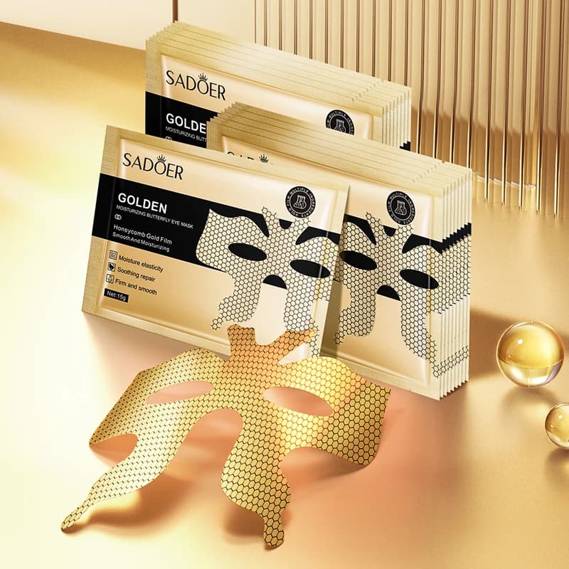 5 Pezzi Maschera Occhi al Collagene Oro 24K Anti Occhiaie Borse Sotto gli Occhi Idratanti Patch Gel per la Cura della Pelle