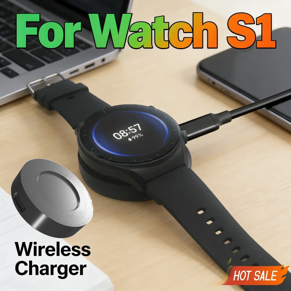 Adattatore di alimentazione per caricabatterie wireless con cavo di ricarica Type-C da 80 cm per accessori per smartwatch Xiaomi Watch S1