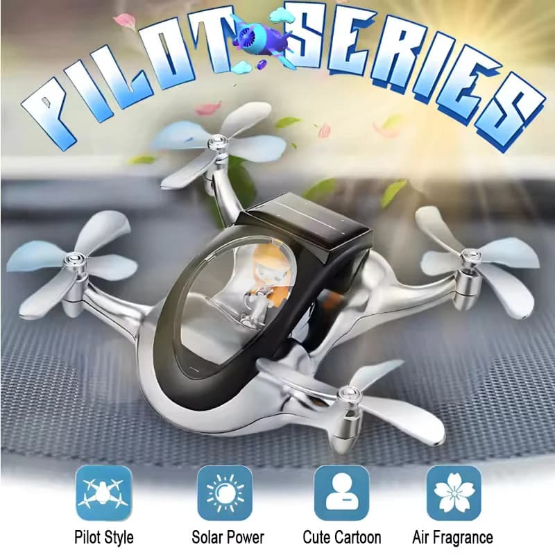 Solar Car Deodorant Rotating Drone Auto Aromatherapy Ornaments Central Console Diffuser Aromatherapy Machine Car Decoration