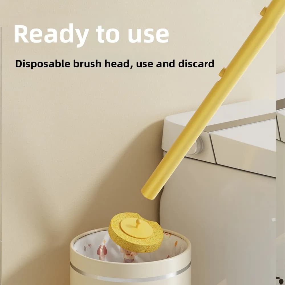 Testina in spugna per scopino igienico monouso 360 ° Pulizia Spazzola per pulizia sostituibile Lavapavimenti per WC in plastica per uso domestico Bagno
